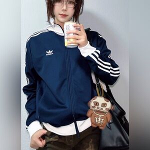 ✨Host pick✨Adidas Classic Beckenbauer Men's Blue  Jacket NWOT